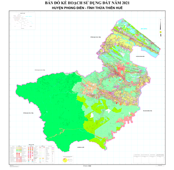 Bản đồ quy hoạch sử dụng đất Huyện Phong Điền tại Huế đến năm 2021