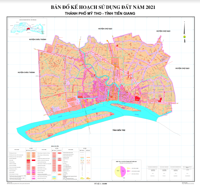 Bản đồ quy hoạch sử dụng đất Thành phố Mỹ Tho đến năm 2021