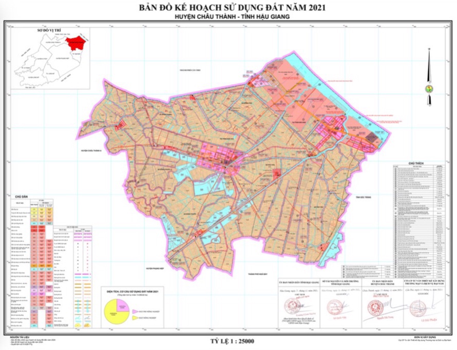 Bản đồ quy hoạch sử dụng đất Huyện Châu Thành đến năm 2021