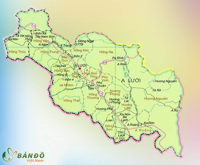 Bản đồ huyện A Lưới