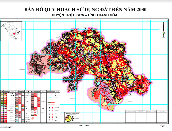 Bản đồ quy hoạch sử dụng đất Huyện Triệu Sơn đến năm 2030