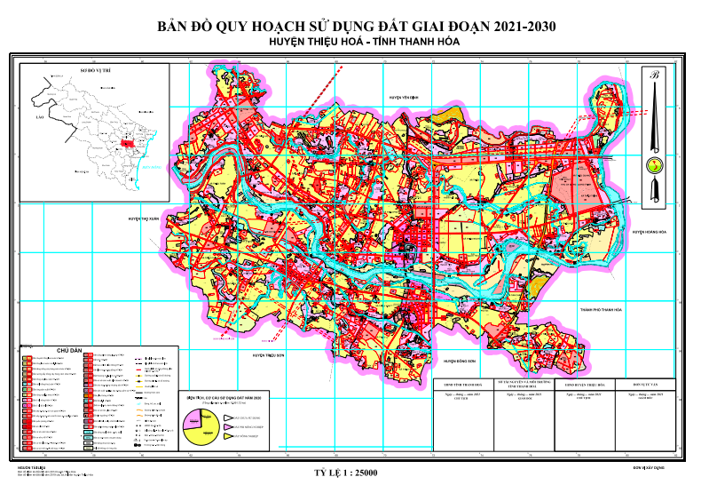 Bản đồ quy hoạch sử dụng đất Huyện Thiệu Hoá đến năm 2030