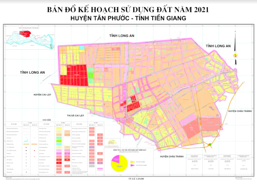 Bản đồ quy hoạch sử dụng đất Huyện Tân Phước đến năm 2021
