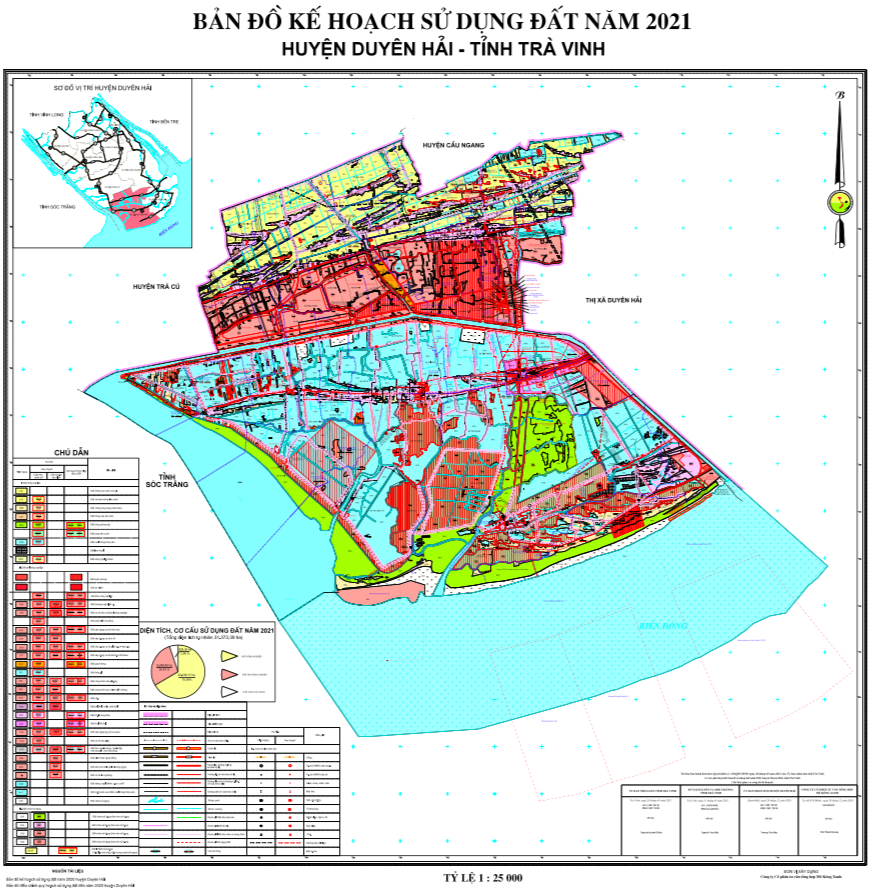 Bản đồ quy hoạch sử dụng đất Thị xã Duyên Hải đến năm 2021