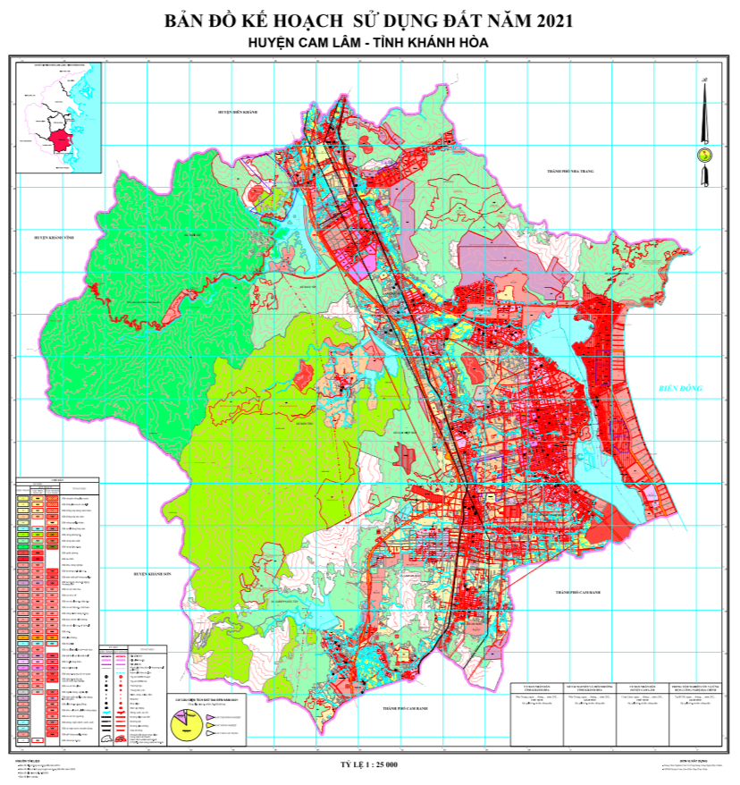 Bản đồ quy hoạch sử dụng đất Huyện Cam Lâm đến năm 2021
