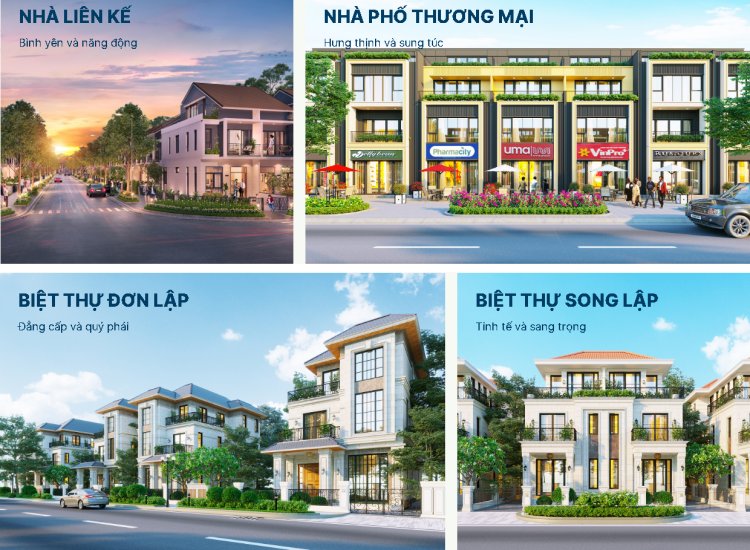 Phối cảnh các loại hình sản phẩm tại dự án Gem Sky Wolrd