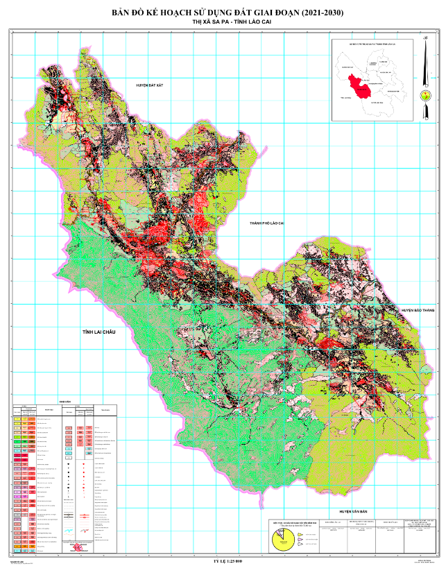 Bản đồ quy hoạch sử dụng đất Thị xã Sa Pa đến năm 2030